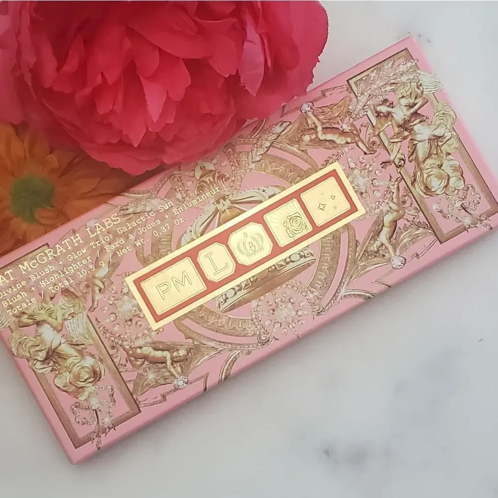 Pat Mcgrath Blush and Highlighter Trio Palette Pink, Coral, Champagne